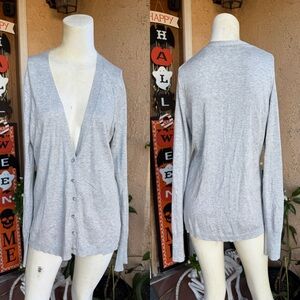 Express Women’s Gray Button-Down Cardigan LARGE